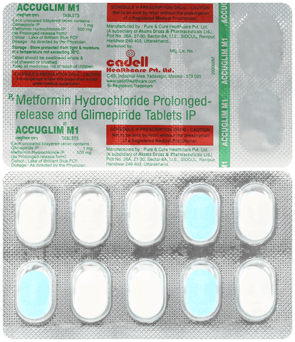 Accuglim M 1mg/500mg Tablet