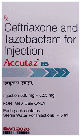 Accutaz HS 500mg/62.5mg Injection