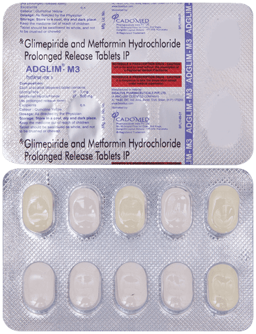 Adglim M 3mg/500mg Tablet PR