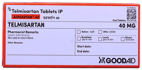 Aidsartan 40 Tablet