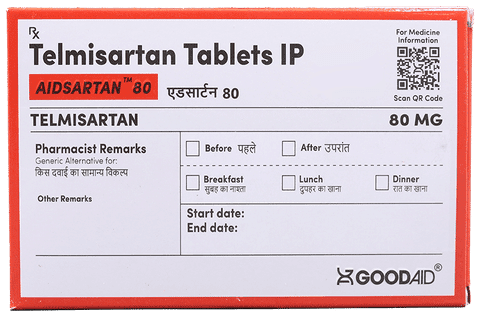 Aidsartan 80 Tablet