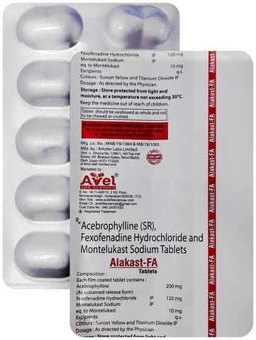 Alakast FA 10mg/120mg/200mg Tablet