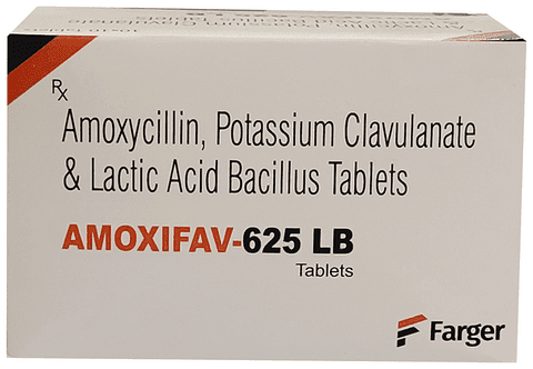 Amoxifav 625 LB Tablet