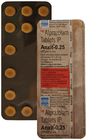ANXIT 0.25mg Tablet