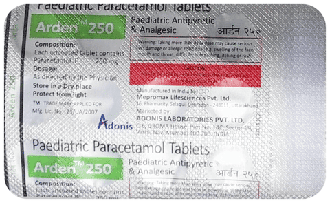 Arden 250mg Tablet