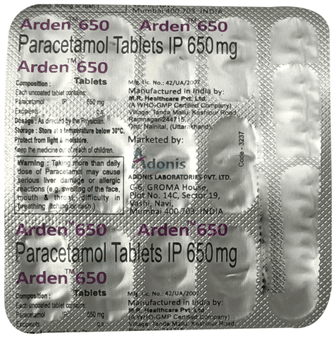 Arden 650mg Tablet