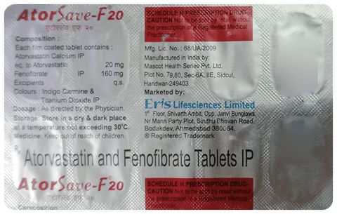 Atorsave F 20mg/160mg Tablet
