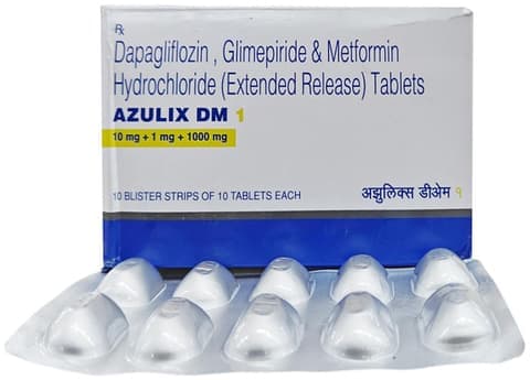 Azulix DM 10mg/1mg/1000mg Tablet