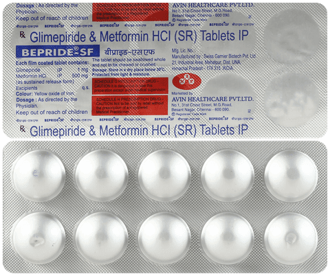 Bepride SF 1mg/500mg Tablet SR