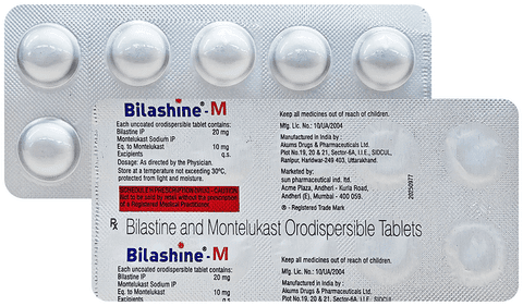 Bilashine M 20mg/10mg ODT Tablet