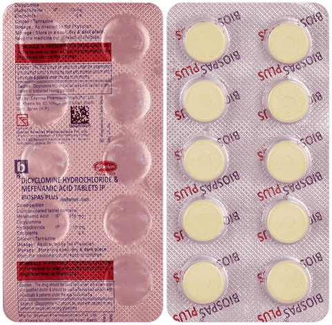 Biospas Plus 10mg/250mg Tablet