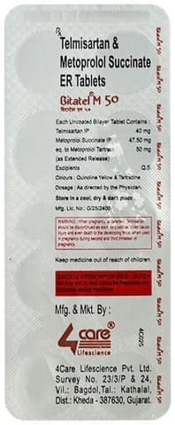 Bitatel M 40mg/50mg Tablet