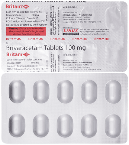 Britam 100mg Tablet