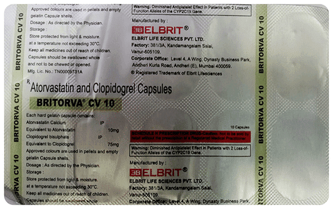 Britorva CV 10mg/75mg Capsule