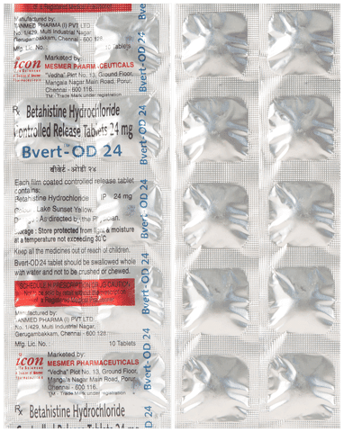 Bvert OD 24mg Tablet CR