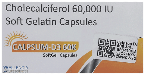 Calpsum D3 60K Softgel Capsules