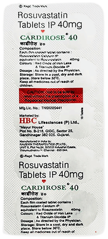 Cardirose 40mg Tablet