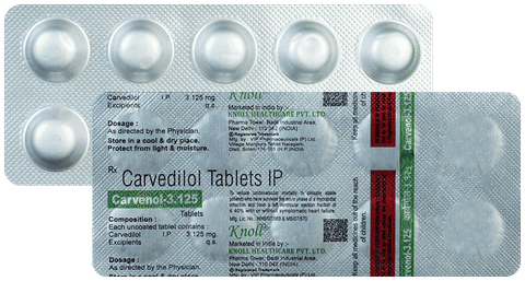 Carvenol 3.125mg Tablet