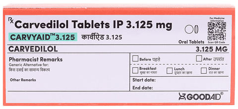 Carvyaid 3.125 Tablet