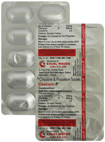 Ceetam P 500mg/800mg Tablet
