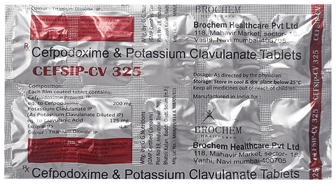 Cefsip CV 200mg/125mg Tablet