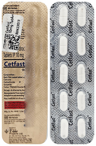 Cetfast 10mg Tablet