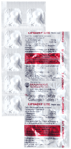 Cipradep Lite 0.25mg/10mg Tablet