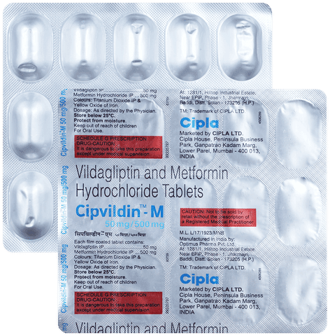 Cipvildin M 500mg/50mg Tablet