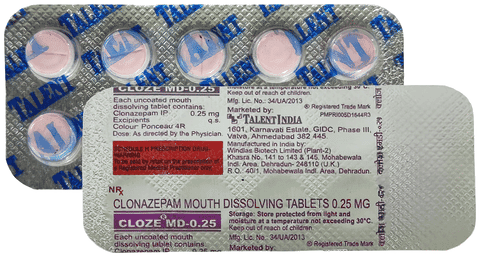 Cloze 0.25mg Tablet MD