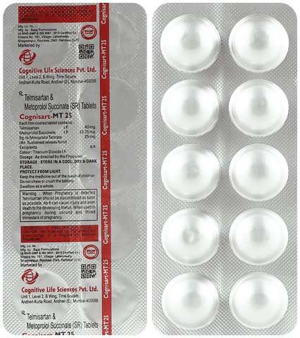 Cognisart MT 40mg/25mg Tablet
