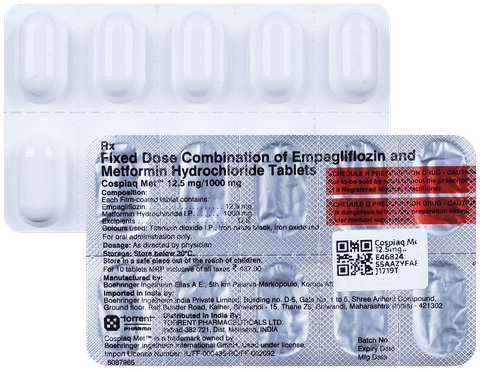 Cospiaq Met 12.5mg/1000mg Tablet