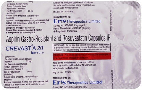 Crevast A 20mg/75mg Capsule