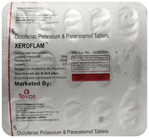 Xeroflam 50mg/325mg Tablet