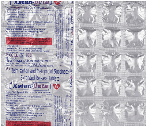 Xstan Beta 40mg/25mg Tablet ER