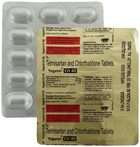 Yogatel CH 40mg/12.5mg Tablet
