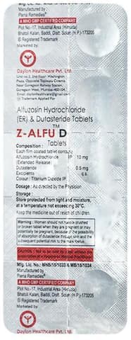 Z Alfu D 10mg/0.5mg Tablet ER
