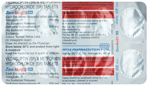 Zavamet OD 500mg/100mg Tablet SR