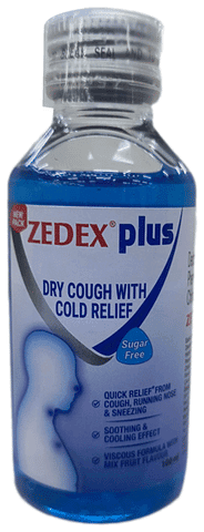 Zedex Plus Cough Syrup Sugar Free