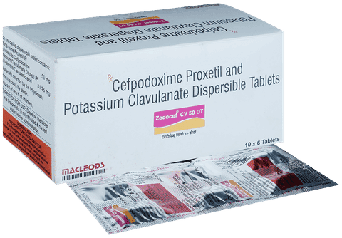 Zedocef CV 50 mg/31.25 mg Tablet
