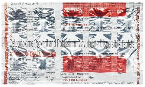 Zipod CV 100 mg/62.5 mg Tablet DT