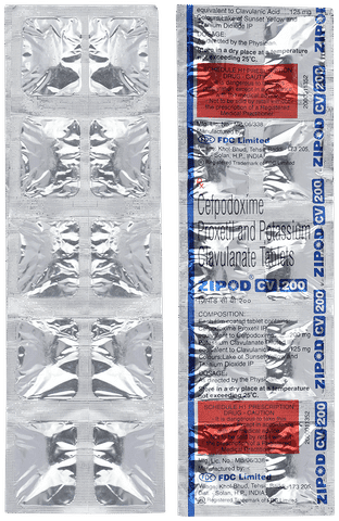 Zipod CV 200mg/125mg Tablet