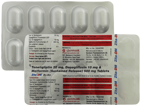 Zita DM 10mg/20mg/500mg Tablet