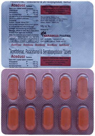 Aceduoz 100mg/325mg/10mg Tablet