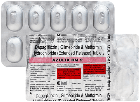 Azulix DM 10mg/2mg/1000mg Tablet