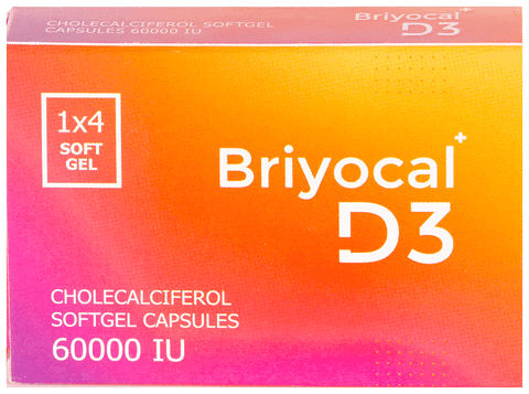 Briyo Briyocal D3 60K: High-Potency Vitamin D3 Capsules for Effective Deficiency Management and Overall Wellness
