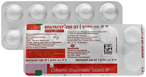 Brutacef 200mg Tablet DT
