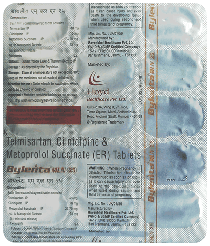 Bylenta MLN 10mg/25mg/40mg Tablet