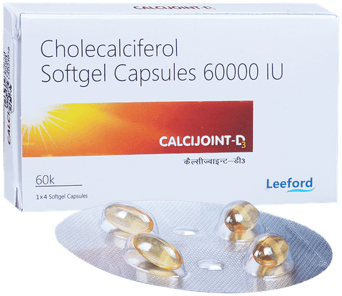 Calcijoint D3 Softgel Capsule for Bone, Joint and Muscle Care Capsule