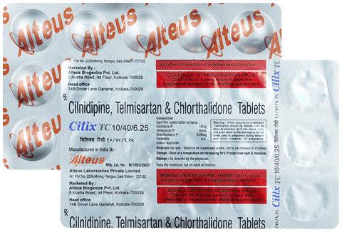 Cilix TC 40mg/10mg/6.25mg Tablet