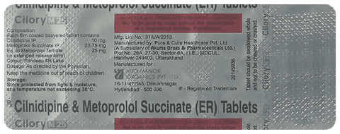 Cilory M 10mg/25mg Tablet ER